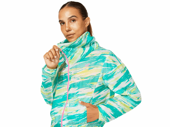 jaqueta de injeção de cor feminina 462T3962 joia báltica Asics