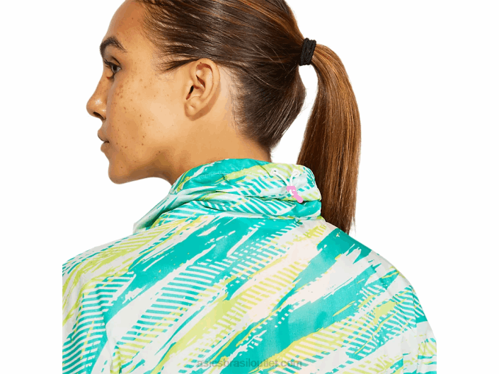 jaqueta de injeção de cor feminina 462T3962 joia báltica Asics
