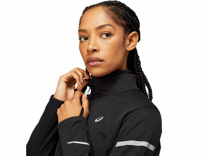 jaqueta de inverno feminina lite-show 462T3646 urze preta de desempenho Asics