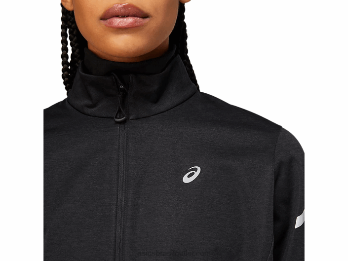 jaqueta de inverno feminina lite-show 462T3646 urze preta de desempenho Asics
