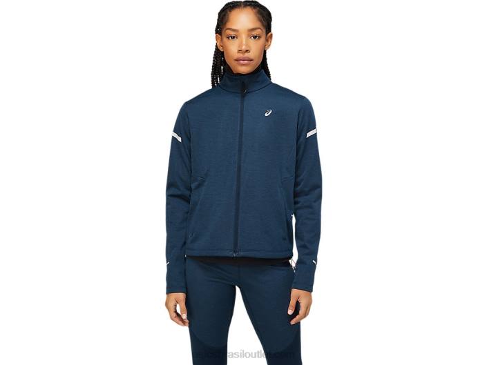 jaqueta de inverno feminina lite-show 462T3653 urze azul francesa Asics