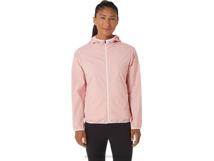 jaqueta embalável feminina 462T3021 rosa fosca/céu suave Asics