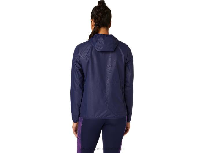 jaqueta embalável feminina 462T4101 relevo de pavão Asics