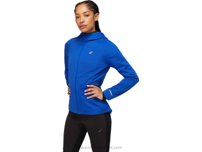 jaqueta feminina de inverno acelerada 462T2366 azul mônaco Asics