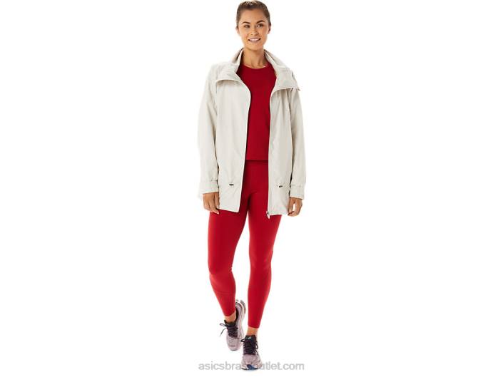 jaqueta feminina em tecido movekoyo 462T2776 cinza fumaça Asics