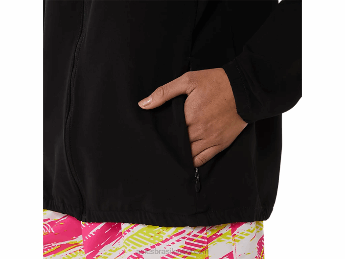 jaqueta feminina pronta lam 462T3311 desempenho preto Asics