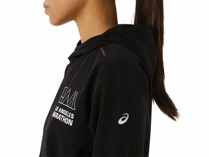 jaqueta feminina pronta lam 462T3311 desempenho preto Asics