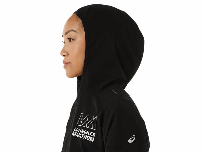 jaqueta feminina pronta lam 462T3311 desempenho preto Asics