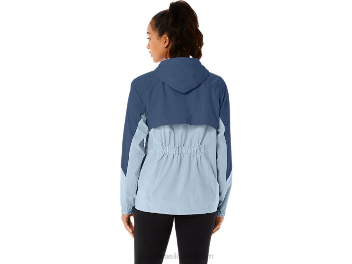 jaqueta impermeável feminina 462T2175 céu/grande tubarão Asics