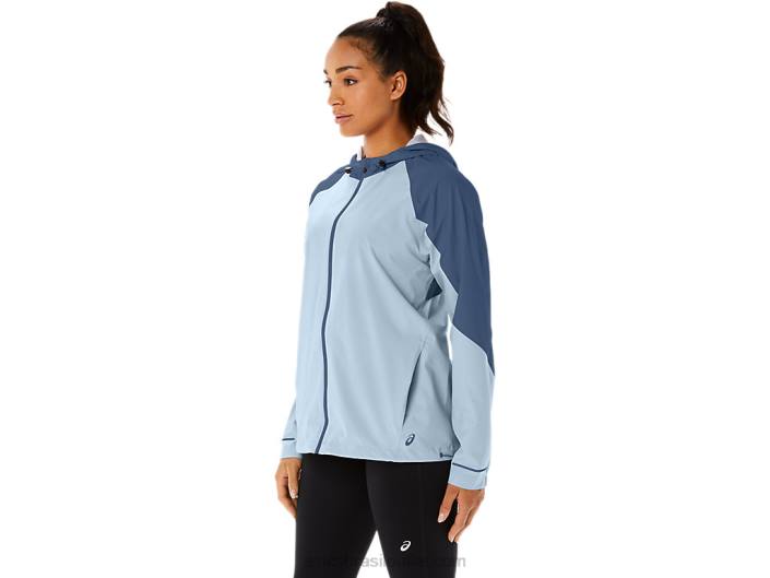 jaqueta impermeável feminina 462T2175 céu/grande tubarão Asics