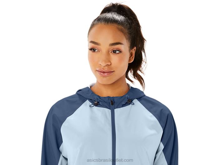 jaqueta impermeável feminina 462T2175 céu/grande tubarão Asics