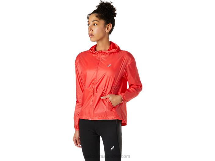 jaqueta kasane feminina sólida 462T3849 toranja rosa Asics