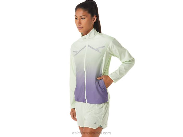 jaqueta lite show feminina 462T2334 sussurro verde/roxo empoeirado Asics