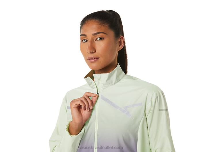 jaqueta lite show feminina 462T2334 sussurro verde/roxo empoeirado Asics
