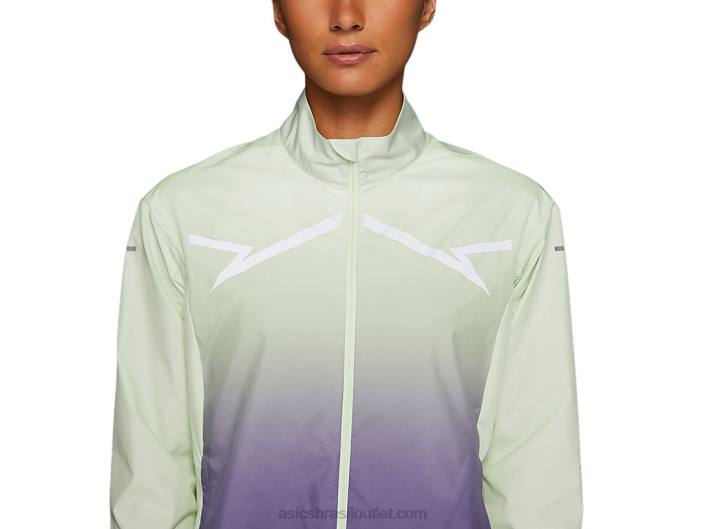 jaqueta lite show feminina 462T2334 sussurro verde/roxo empoeirado Asics