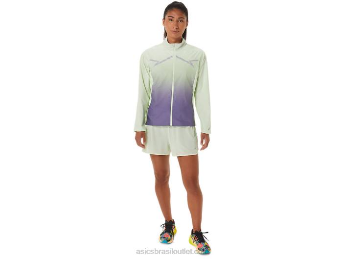 jaqueta lite show feminina 462T2334 sussurro verde/roxo empoeirado Asics