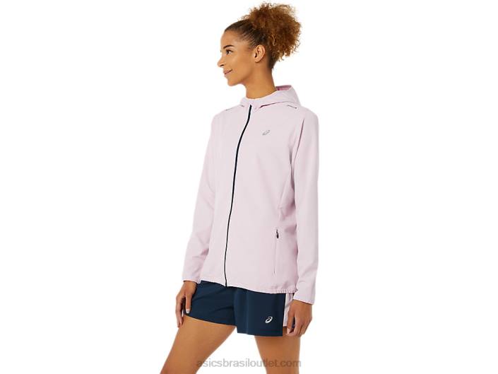 jaqueta pronta feminina 462T3338 quase rosa/azul francês Asics