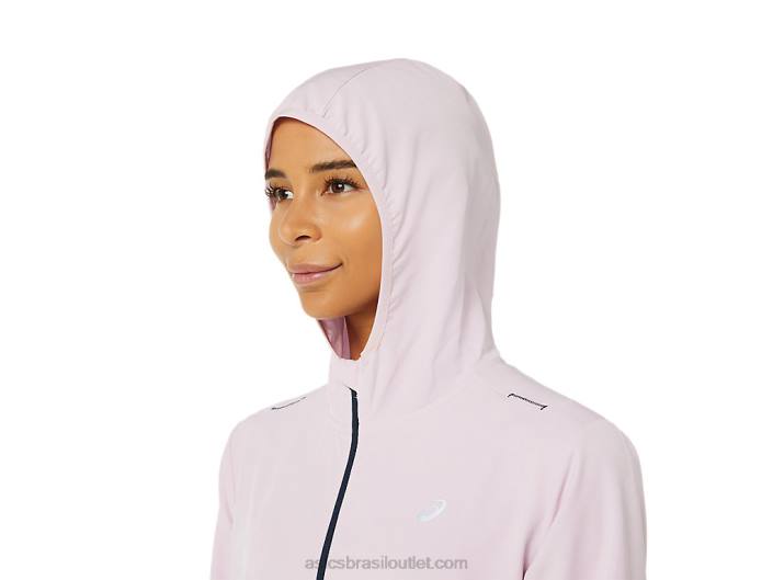 jaqueta pronta feminina 462T3338 quase rosa/azul francês Asics