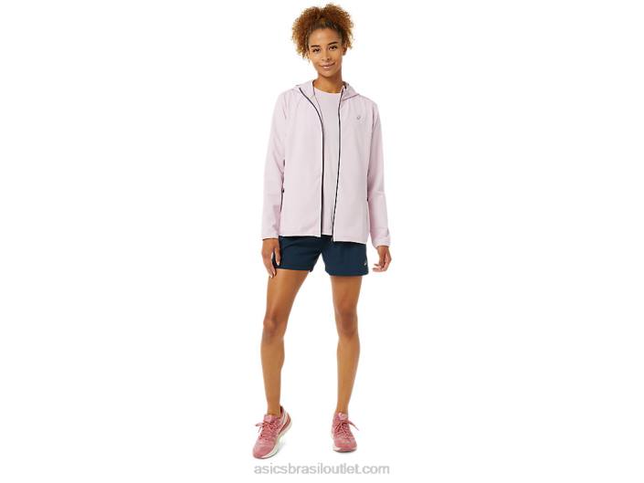 jaqueta pronta feminina 462T3338 quase rosa/azul francês Asics
