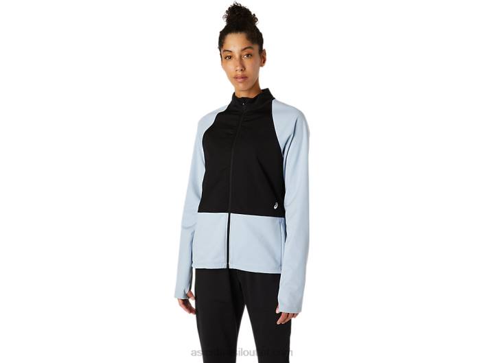 jaqueta termostorm feminina com zíper completo 462T3638 névoa/desempenho preto Asics