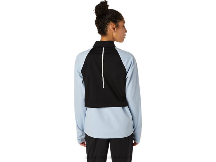 jaqueta termostorm feminina com zíper completo 462T3638 névoa/desempenho preto Asics