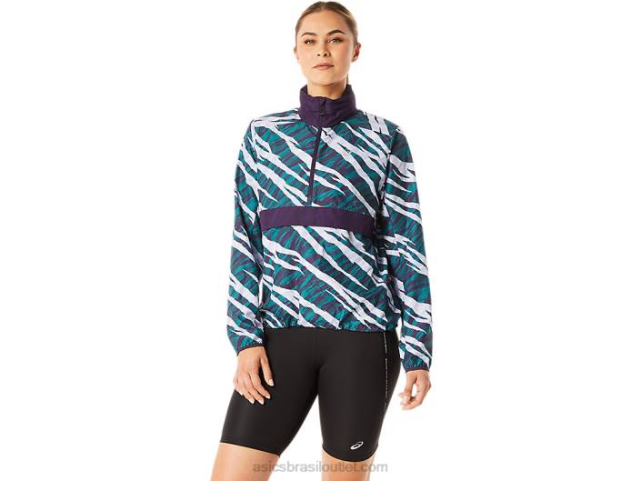 anoraque camuflado selvagem feminino 462T3071 sombra da noite/pinho de veludo Asics
