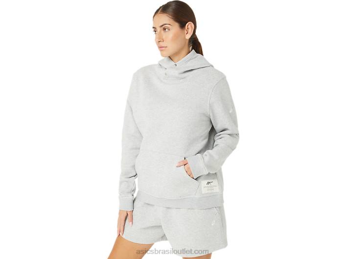 moletom de lã sunday sana feminino 462T2178 urze cinza claro Asics