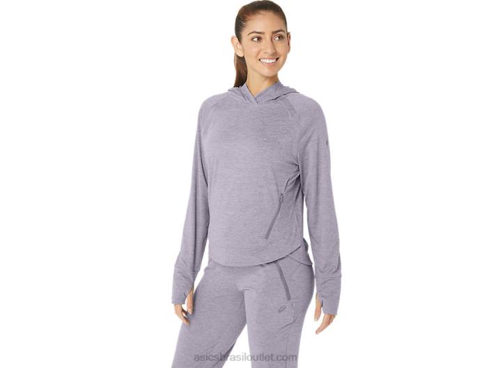 moletom feminino tech po 2.0 462T2351 corante espacial violeta crepúsculo Asics