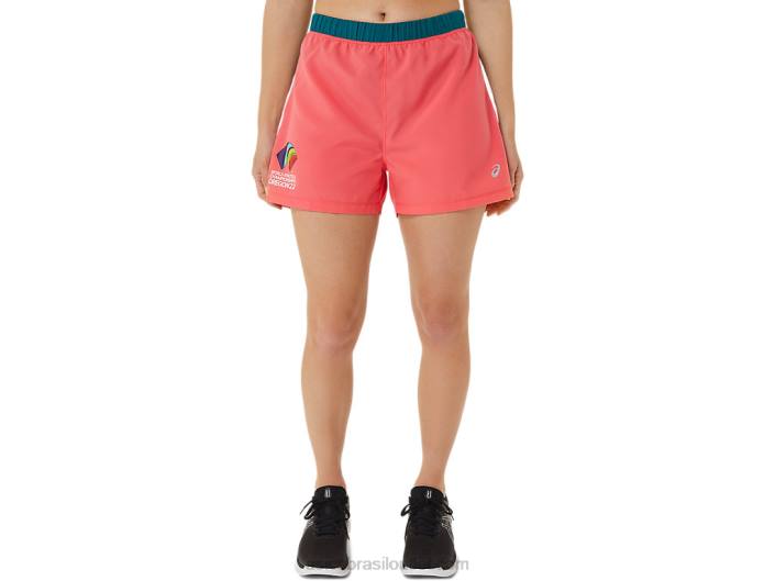bloco de cor curto de 3 polegadas feminino pronto para uso 462T3213 multi Asics