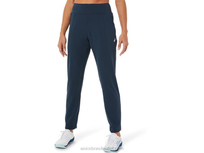 calça de tênis feminina 462T3287 azul francês/preto desempenho Asics