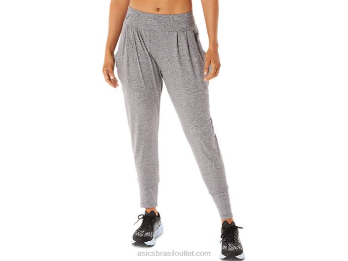 calça feminina em tricot macio 462T2903 urze sombra de fumaça Asics