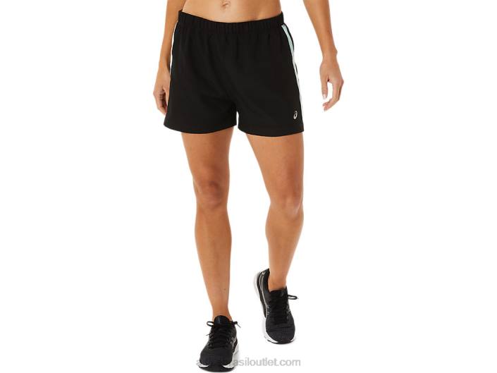 conjunto pronto feminino 3em short 462T2917 desempenho preto/azul claro Asics