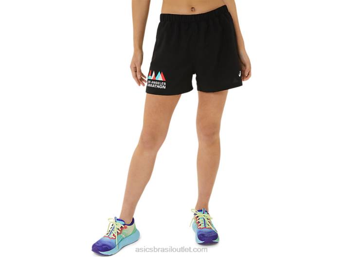 conjunto pronto para mulher 3in short lam 462T3306 desempenho preto Asics