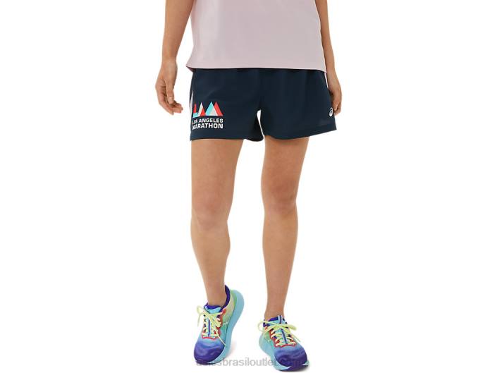 conjunto pronto para mulher 3in short lam 462T3314 azul escuro Asics