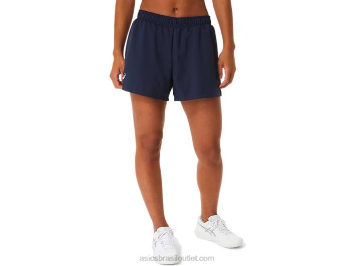 corte feminino curto 462T2450 meia-noite Asics