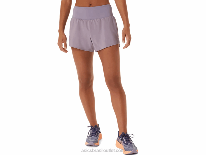 estrada feminina 3.5in short 462T2490 quartzo violeta Asics