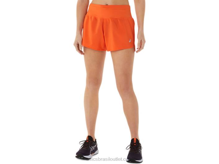 estrada feminina 3.5in short 462T3040 nova laranja Asics