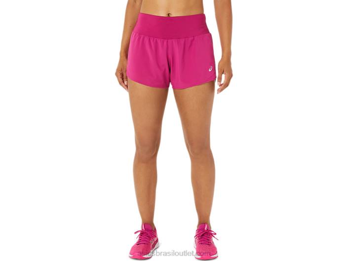 estrada feminina 3.5in short 462T3448 vermelho fúcsia Asics