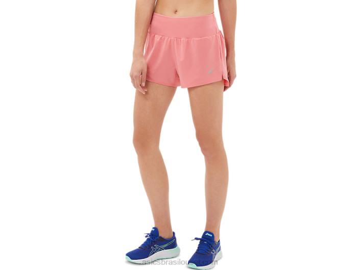 estrada feminina 3.5in short 462T3972 pétala de pêssego Asics