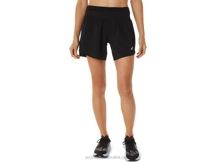 estrada feminina 5.5in short 462T2986 desempenho preto Asics