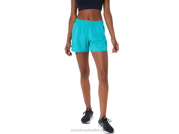 feminino lyte speed 4in run short 462T3005 vidro do mar spacedye Asics