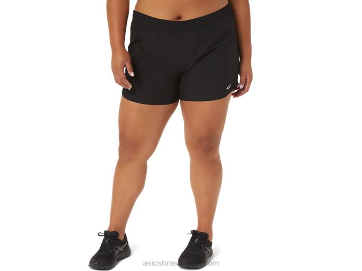 feminino lyte speed 4in run short 462T4099 desempenho preto Asics