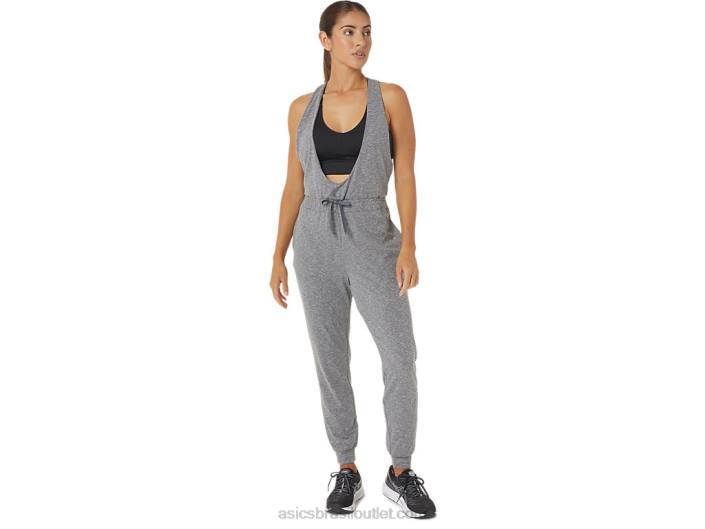 feminino o novo macacão reaproveitado forte 462T2695 urze cinza escuro Asics