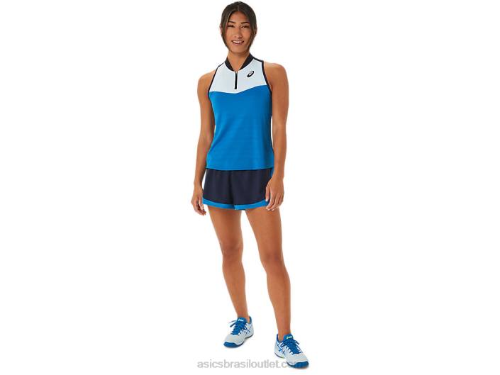 short de jogo feminino 462T2240 meia-noite/perigo verde Asics