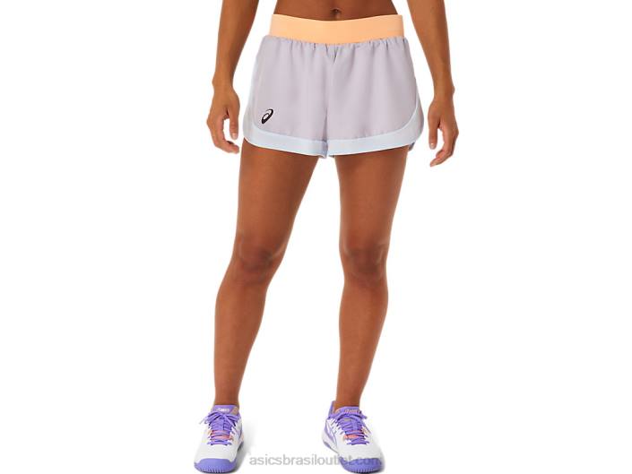 short de jogo feminino 462T2494 crepúsculo violeta/laranja pop Asics