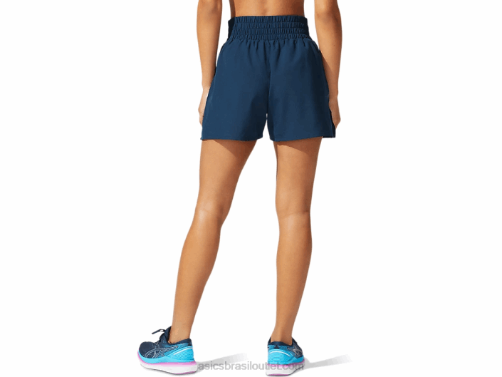 short de visibilidade feminina 462T4072 azul francês Asics