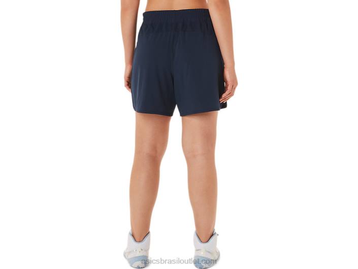 short de wrestling feminino de 2 peças 462T3802 equipe marinha Asics