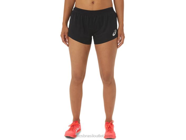short feminino de malha leve actibreeze 462T2345 desempenho preto Asics