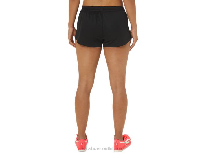 short feminino de malha leve actibreeze 462T2345 desempenho preto Asics