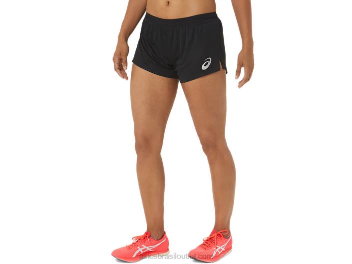short feminino de malha leve actibreeze 462T2345 desempenho preto Asics